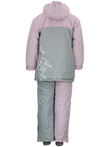 Peak Mountain 2-delige ski-/snowboardoutfit lichtroze/grijs