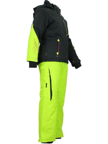 Peak Mountain 2-delige ski-/snowboardoutfit groen/zwart