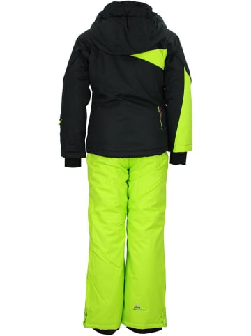 Peak Mountain 2-delige ski-/snowboardoutfit groen/zwart