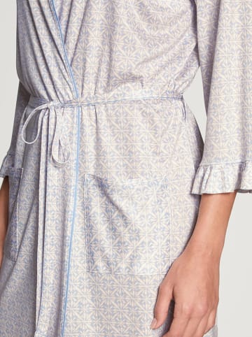 Calida Kimono in Hellblau/ Weiß