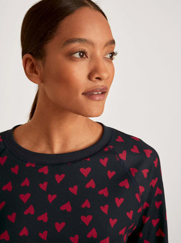 Calida Pyjama-Oberteil in Dunkelblau/ Rot