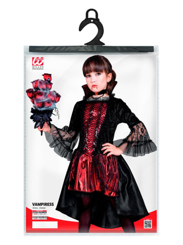 Carnival Party 2-delig kostuum "Vampirella" zwart/rood