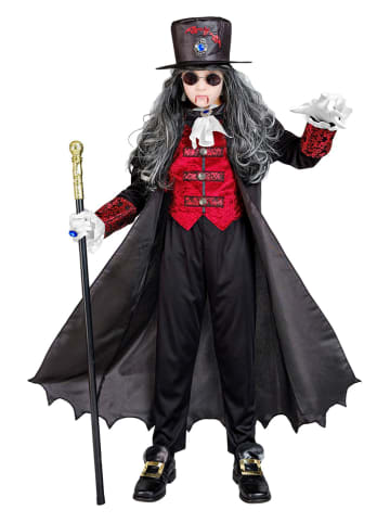 Carnival Party 4-częściowy zestaw "Vampire Lord" w kolorze czarno-czerwonym