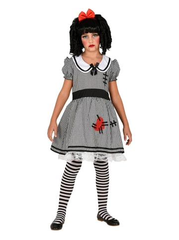 Carnival Party 2-częściowy kostium "Horror Doll" w kolorze czarno-białym
