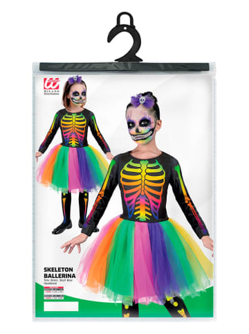 Carnival Party 2-delig kostuum "Skeleton" meerkleurig/zwart