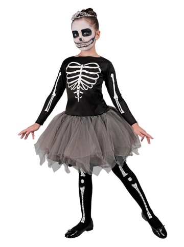 Carnival Party Kostuumjurk "Skeleton Danseres" zwart/grijs