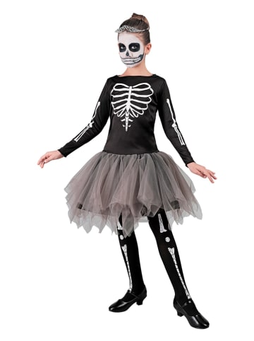 Carnival Party Kostuumjurk "Skeleton Danseres" zwart/grijs