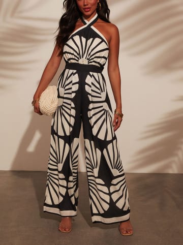 LA Angels Jumpsuit in Schwarz/ Beige