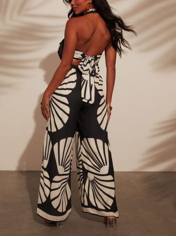 LA Angels Jumpsuit in Schwarz/ Beige