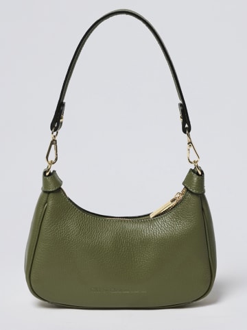 CXL by Christian Lacroix Leder-Schultertasche in Khaki - (B)24 x (H)16 x (T)7 cm