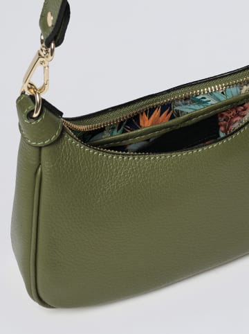 CXL by Christian Lacroix Leder-Schultertasche in Khaki - (B)24 x (H)16 x (T)7 cm