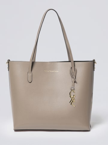 CXL by Christian Lacroix Leder-Schultertasche in Beige - (B)36 x (H)30 x (T)11 cm