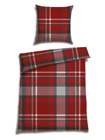 Schiesser Fijnbiber beddengoedset "Talisa" rood