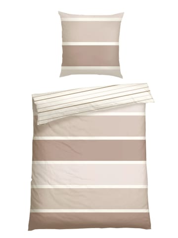 Schiesser Feinbiber-Bettwäsche-Set "Brody" in Taupe