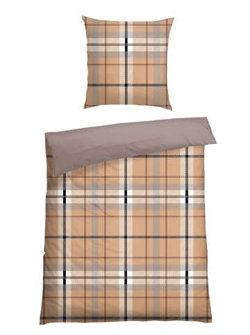 Schiesser Feinbiber-Bettwäsche-Set "Lenni" in Beige