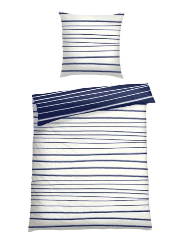 Schiesser Renforcé beddengoedset "Wesley" blauw