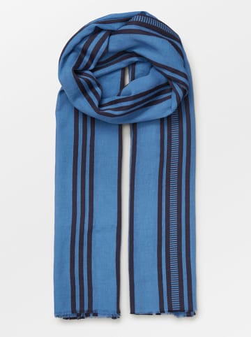 Becksöndergaard Sjaal "Kamea" blauw/donkerblauw - (L)200 x (B)100 cm