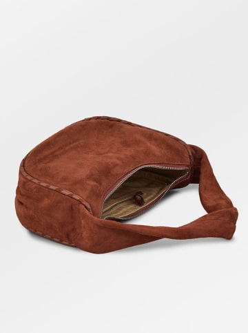 Becksöndergaard Leder-Schultertasche "Talia" in Hellbraun - (B)28 x (H)16 cm