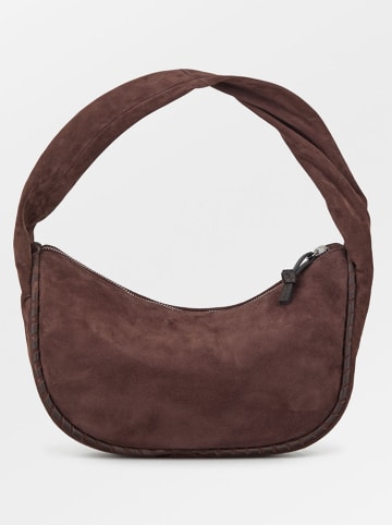 Becksöndergaard Leder-Schultertasche "Talia" in Braun - (B)28 x (H)16 cm