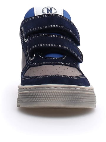 Naturino Leder-Sneakers "Hess" in Grau/ Dunkelblau
