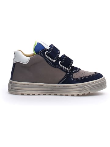 Naturino Leder-Sneakers "Hess" in Grau/ Dunkelblau