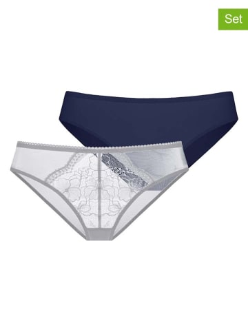 Dorina 2er-Set: Slips "Jourdan" in Grau/ Dunkelblau