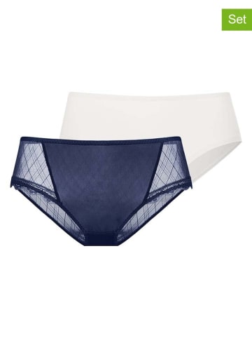 Dorina 2er-Set: Slips "Imani" in Dunkelblau/ Creme