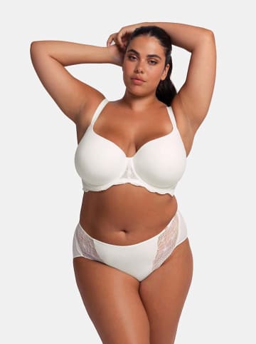 Dorina Pełne figi high waist  "Athena" w kolorze kremowym
