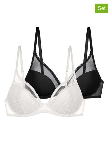 Dorina 2-delige set: beugelbeha's "Jourdan" crème/zwart