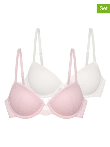 Dorina 2er-Set: Bügel-BHs "Jaylani" in Rosa/ Creme