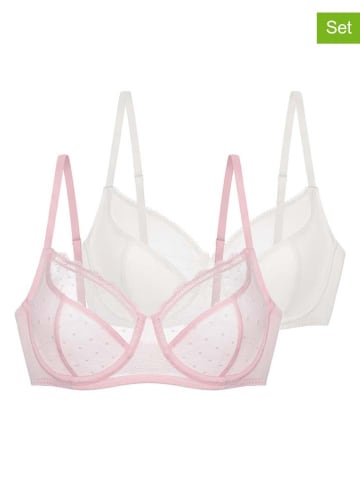 Dorina 2er-Set: Bügel-BHs "Jaylani" in Rosé/ Creme