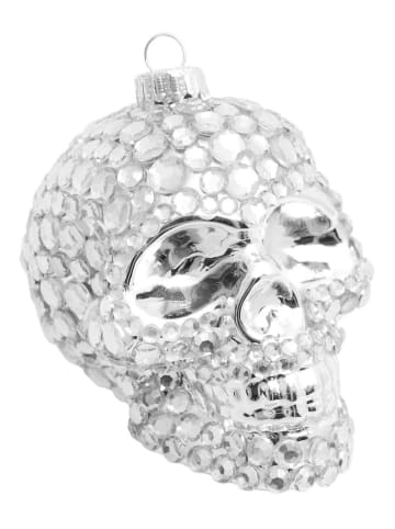 Krebs Glas Lauscha Glasornament in Silber - (H)10 cm