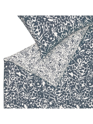 ESPRIT Renforcé-Bettwäsche-Set "Cleo" in Dunkelblau/ Weiß
