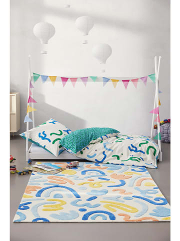 ESPRIT Renforcé beddengoedset "Crinkles" crème/blauw/groen