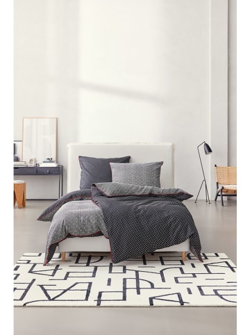 ESPRIT Satin-Bettwäsche-Set "Heritage" in Schwarz/ Weiß