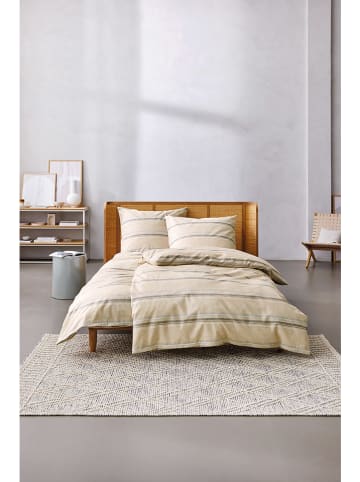 ESPRIT Perkal-Bettwäsche-Set "Adrien" in Beige/ Hellgrau