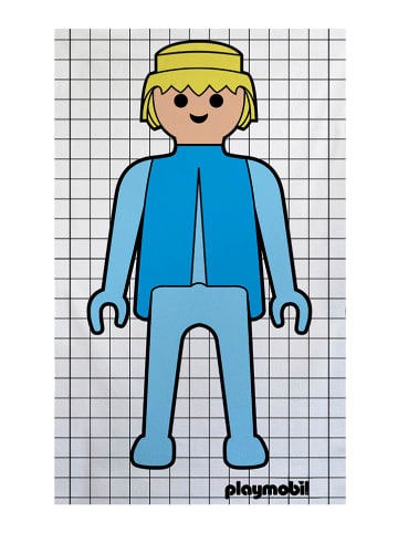 Playmobil Strandtuch "Playmobil Boy" in Weiß/ Blau/ Gelb - (L)140 x (B)75 cm