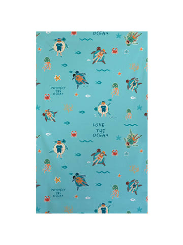 Playmobil Strandlaken "Love Ocean" turquoise- (L)140 x (B)75 cm