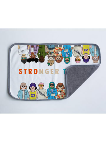 Playmobil Ręcznik "Stronger Together" w kolorze białym ze wzorem do rąk - 70 x 45 cm