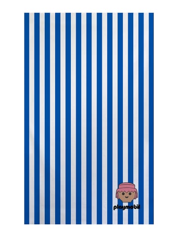 Playmobil Badhanddoek blauw/wit - (L)140 x (B)75 cm