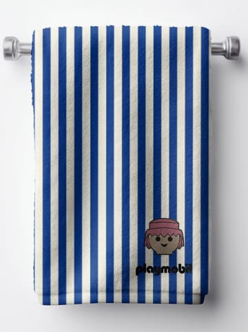 Playmobil Duschtuch in Blau/ Weiß - (L)140 x (B)75 cm