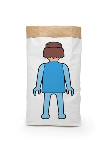 Playmobil 2-delige set: opbergzakken "Playmobil Boy" wit/blauw - (H)90 cm