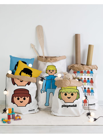 Playmobil 2er-Set: Aufbewahrungsbeutel "Heads" in Weiß/ Braun - (H)90 cm
