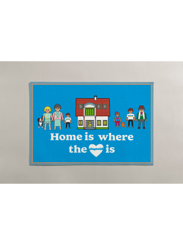 Playmobil Fußmatte "Home" in Blau - (B)70 x (H)40 cm