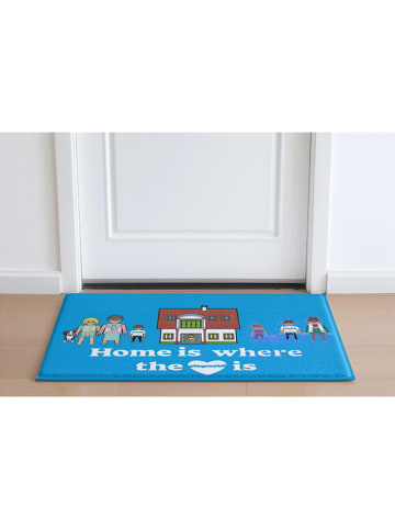 Playmobil Fußmatte "Home" in Blau - (B)70 x (H)40 cm