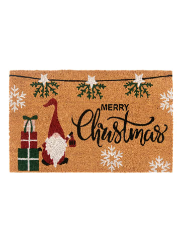 Hanse Home Kokos-deurmat ''Merry Christmas Gift'' lichtbruin/meerkleurig