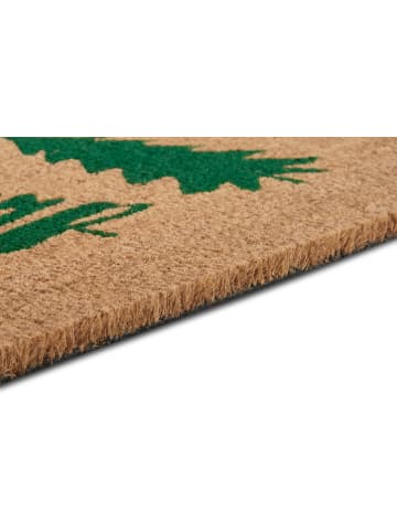 Hanse Home Kokos-deurmat ''Pine Trees'' lichtbruin/groen