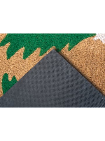 Hanse Home Kokos-Fußmatte ''Pine Trees'' in Hellbraun/ Grün