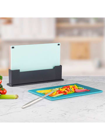 Chefware 4-delige set: snijplanken blauw/lichtroze - (L)22 x (B)32 cm