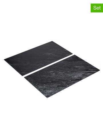 Chefware 2er-Set: Herdabdeckplatten in Anthrazit - (L)52 x (B)30 cm